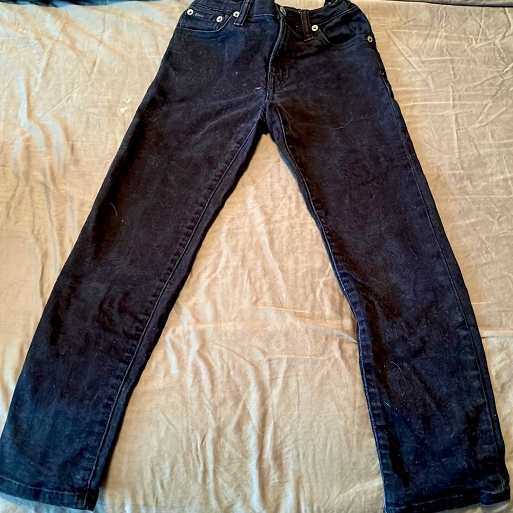 Boys size 7 Ralph Lauren polo jeans black slim fit excellent used condition